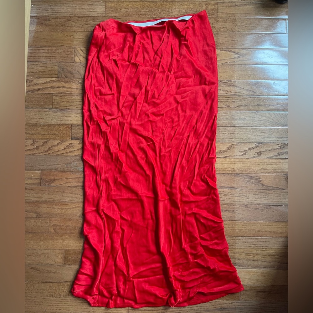 Anthropologie Red Tilda Maxi Skirt